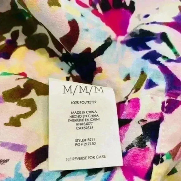 CAbi Women's M Pink Floral Sleeveless Crossover Wrap Camisole Top - Picture 6 of 6